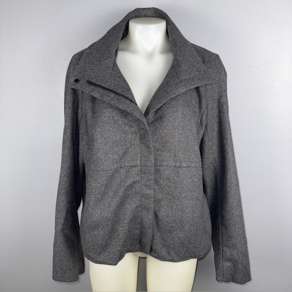 Gap Jacket Women’s XL Gray Wool Blend Lightweight Classic Preppy